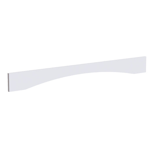 VAR54-SW  Arched Valance - Shaker Style - Pure White   54"W x 5-1/2"H x