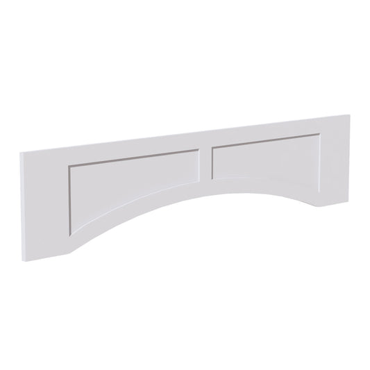 VARP54-SW  Arched Valance With Raised Panel - Shaker Style - Pure White   54"W x 12"H x