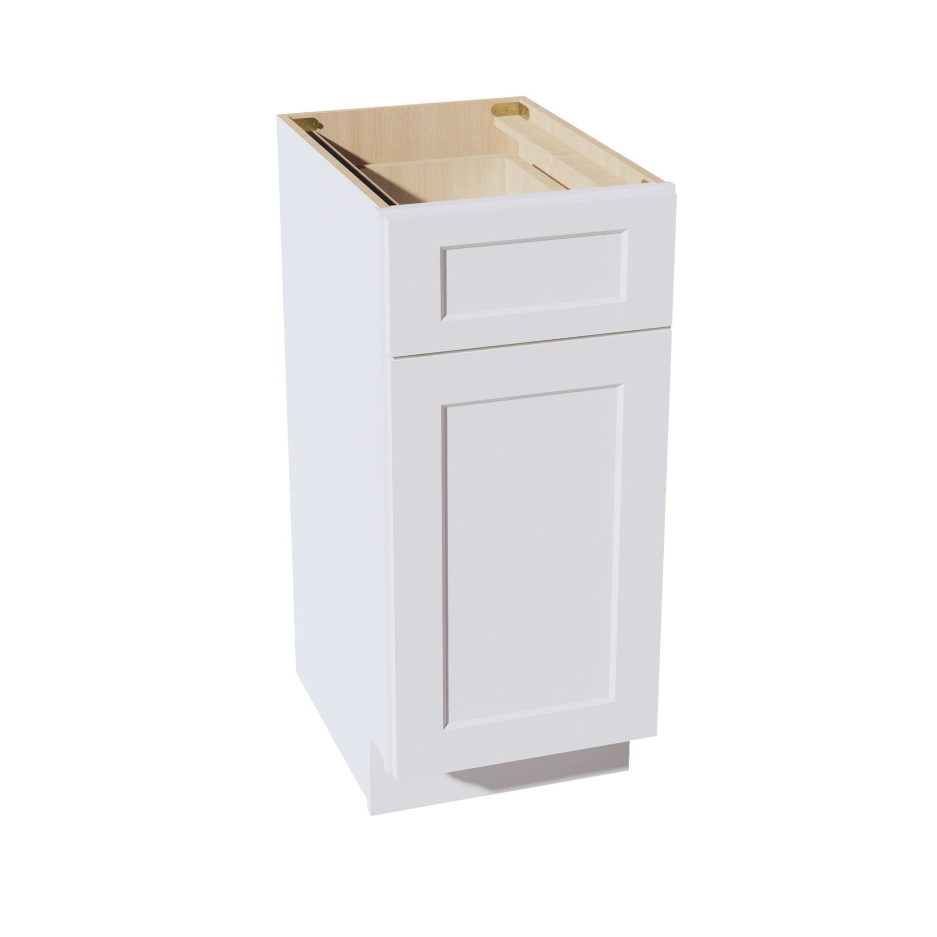 VB1521-SW  Vanity Base Cabinet 1 Door & 1 Drawer - Shaker Style - Pure White   15"W x 34-1/2"H x 24"D