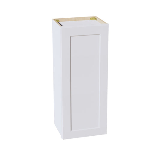 W1536-SW  Wall Cabinet 1 Door & 2 Shelves - Shaker Style - Pure White   15"W x 36"H x 12"D