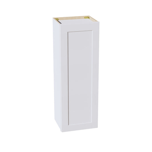 W1542-SW  Wall Cabinet 1 Door & 2 Shelves - Shaker Style - Pure White   15"W x 42"H x 12"D