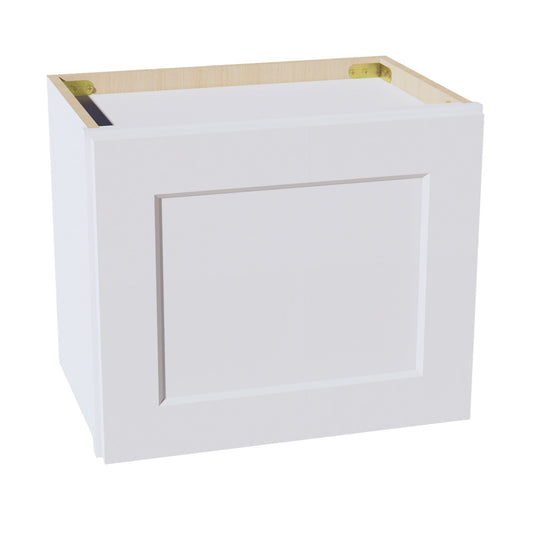 W1815-SW  Wall Cabinet 1 Door & 2 Shelves - Shaker Style - Pure White   18"W x 15"H x 12"D