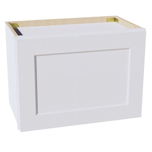 W2115-SW  Wall Cabinet 1 Door & 2 Shelves - Shaker Style - Pure White   21"W x 15"H x 12"D