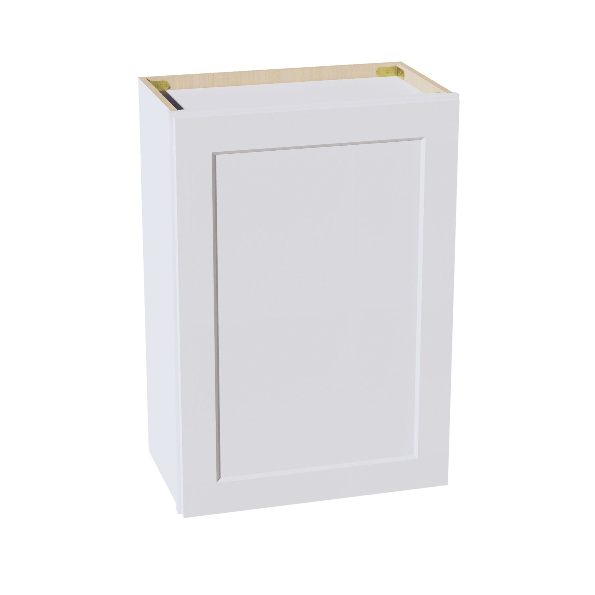 W2130-SW  Wall Cabinet 1 Door & 2 Shelves - Shaker Style - Pure White   21"W x 30"H x 12"D