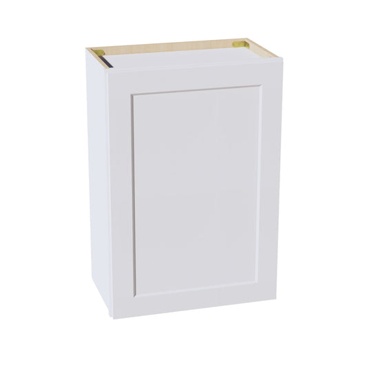 W2130-SW  Wall Cabinet 1 Door & 2 Shelves - Shaker Style - Pure White   21"W x 30"H x 12"D