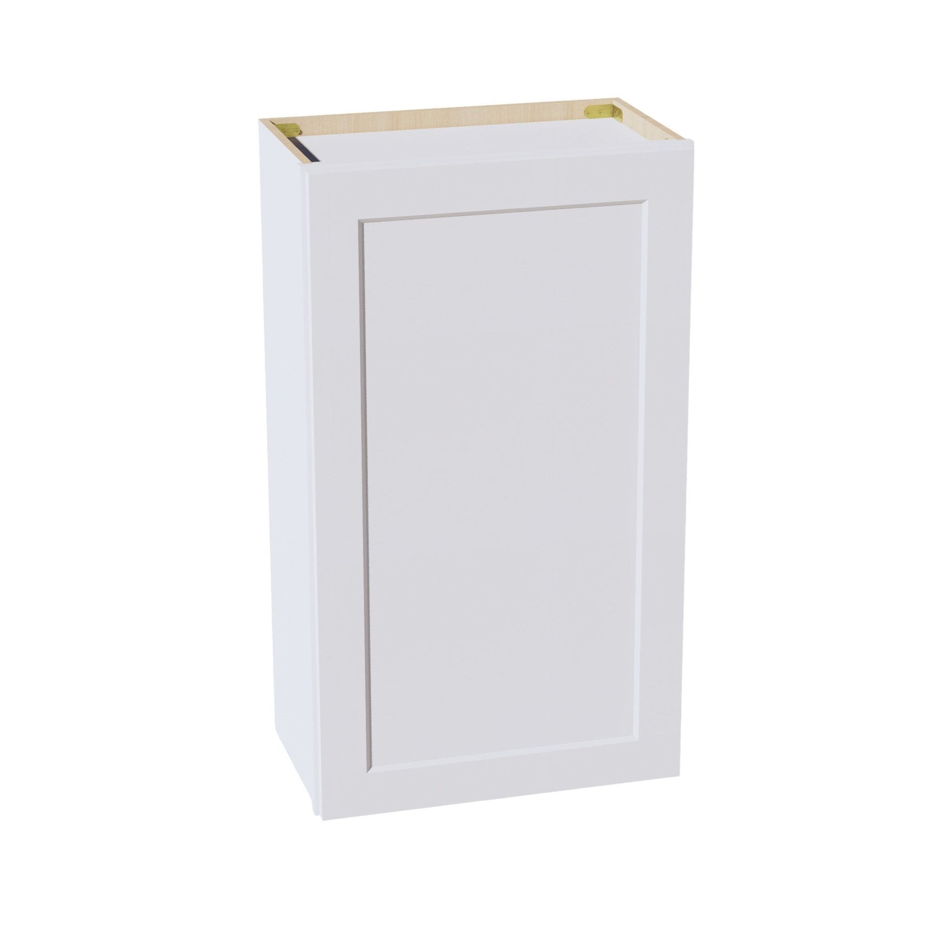 W2136-SW  Wall Cabinet 1 Door & 2 Shelves - Shaker Style - Pure White   21"W x 36"H x 12"D