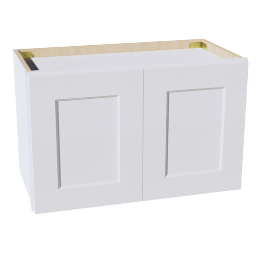 W2415-SW  Wall Cabinet 2 Doors & 2 Shelves - Shaker Style - Pure White   24"W x 15"H x 12"D