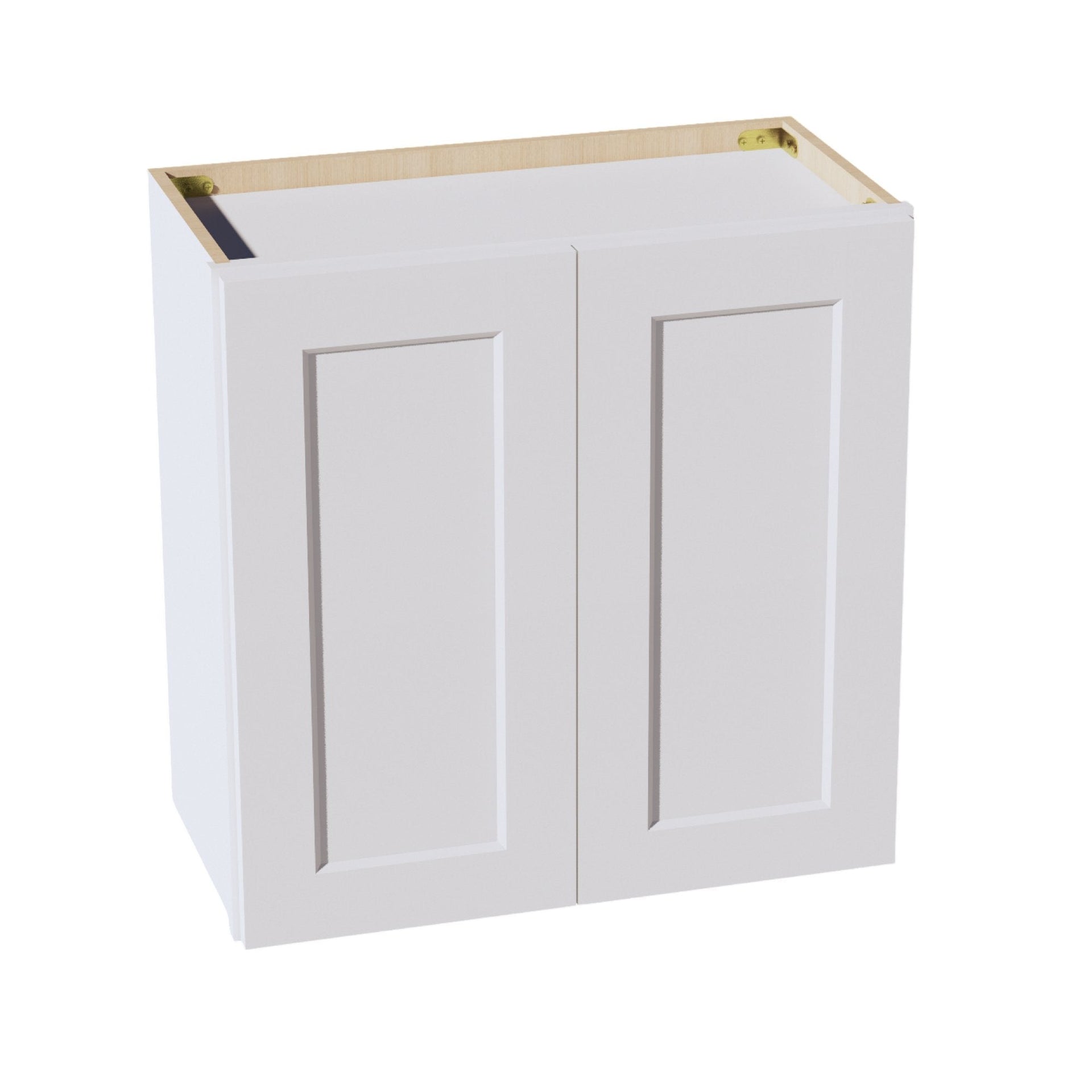 W2424-SW  Wall Cabinet 2 Doors & 2 Shelves - Shaker Style - Pure White   24"W x 24"H x 12"