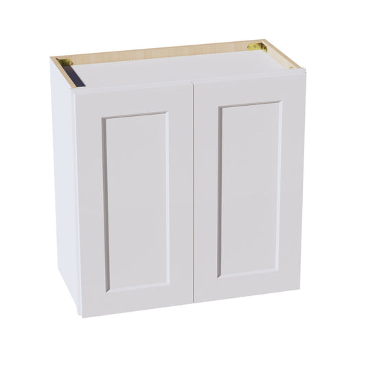 W2424-SW  Wall Cabinet 2 Doors & 2 Shelves - Shaker Style - Pure White   24"W x 24"H x 12"