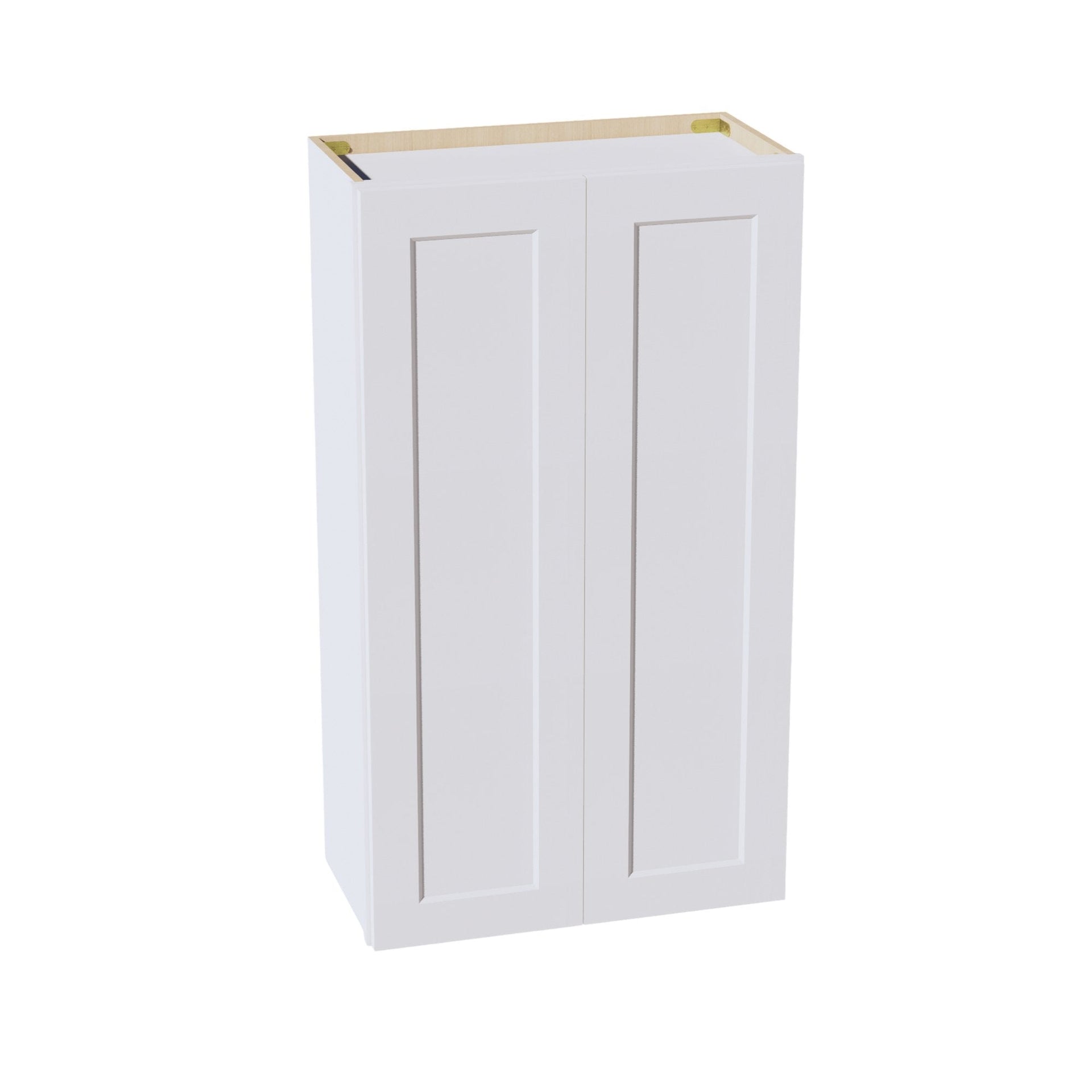 W2442-SW  Wall Cabinet 2 Doors & 2 Shelves - Shaker Style - Pure White   24"W x 42"H x 12"D