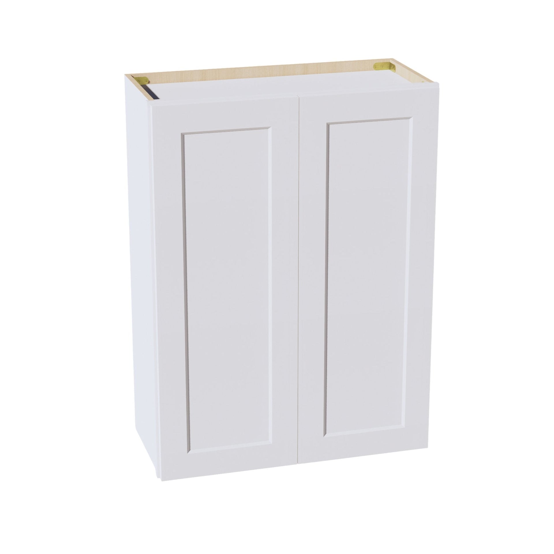 W2736-SW  Wall Cabinet 2 Doors & 2 Shelves - Shaker Style - Pure White   27"W x 36"H x 12"D