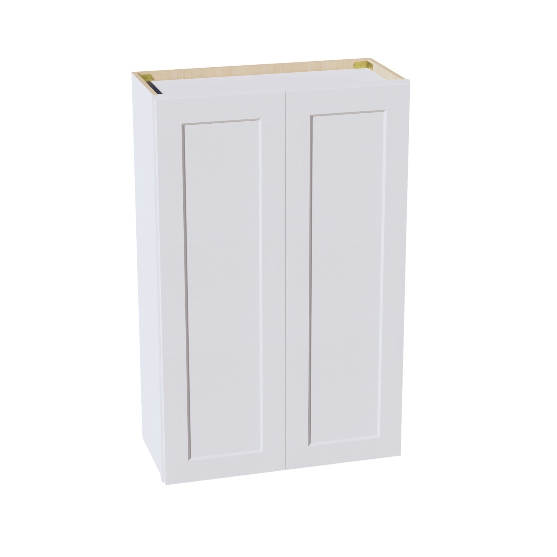W2742-SW  Wall Cabinet 2 Doors & 2 Shelves - Shaker Style - Pure White   27"W x 42"H x 12"D