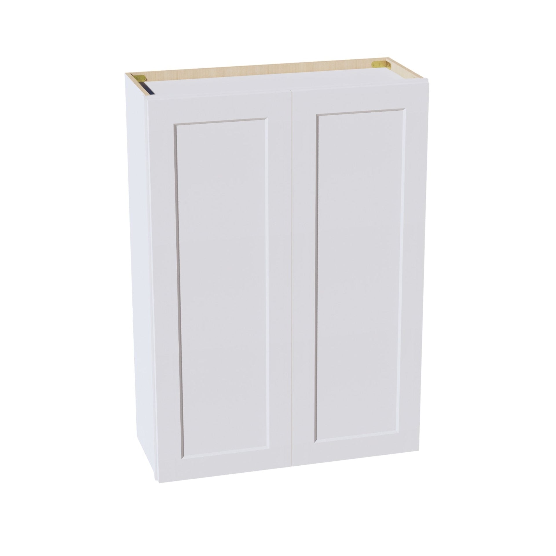 W3042-SW  Wall Cabinet 2 Doors & 2 Shelves - Shaker Style - Pure White   30"W x 42"H x 12"D