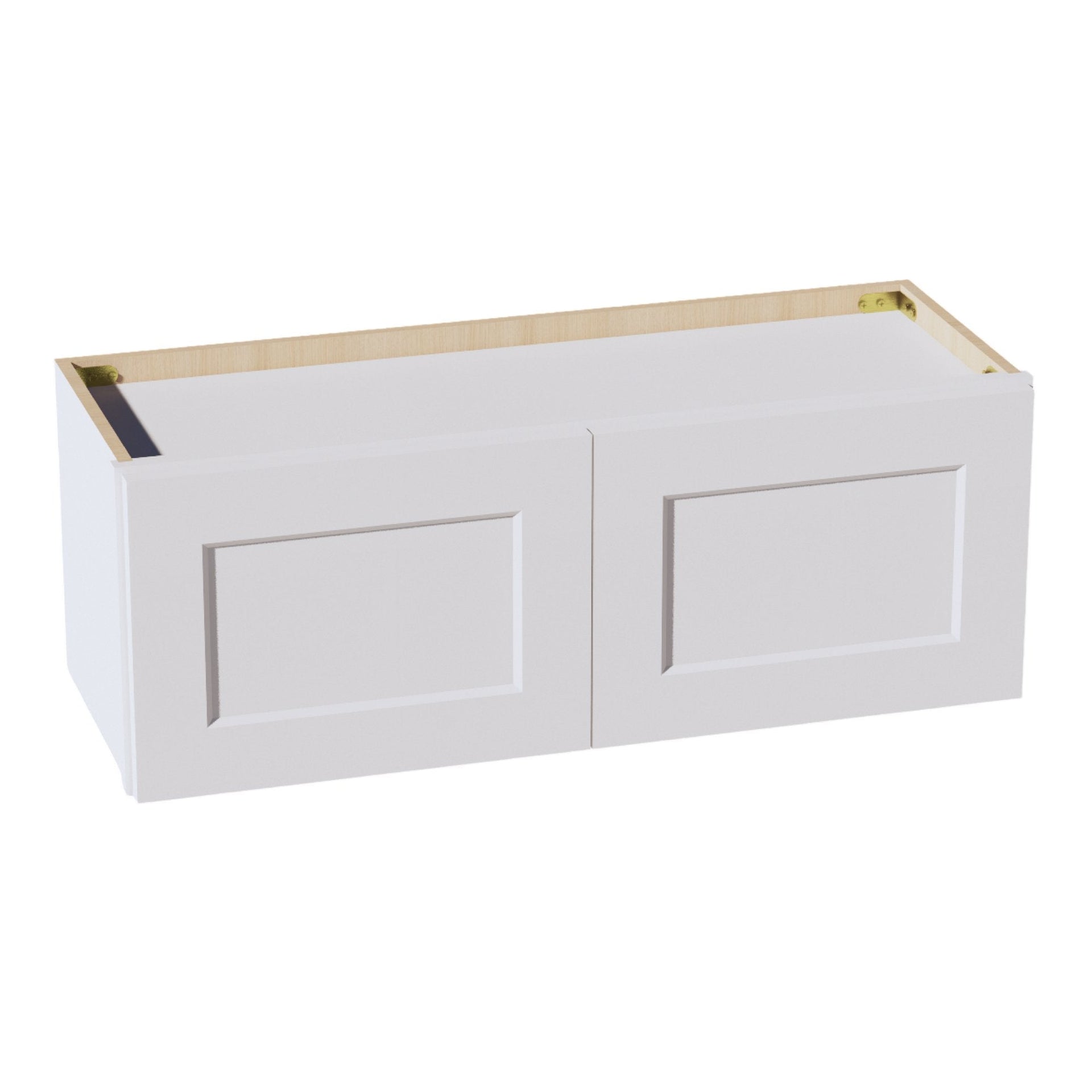 W331224-SW  Wall Cabinet 2 Doors & 2 Shelves - Shaker Style - Pure White   33"W x 12"H x 24"D
