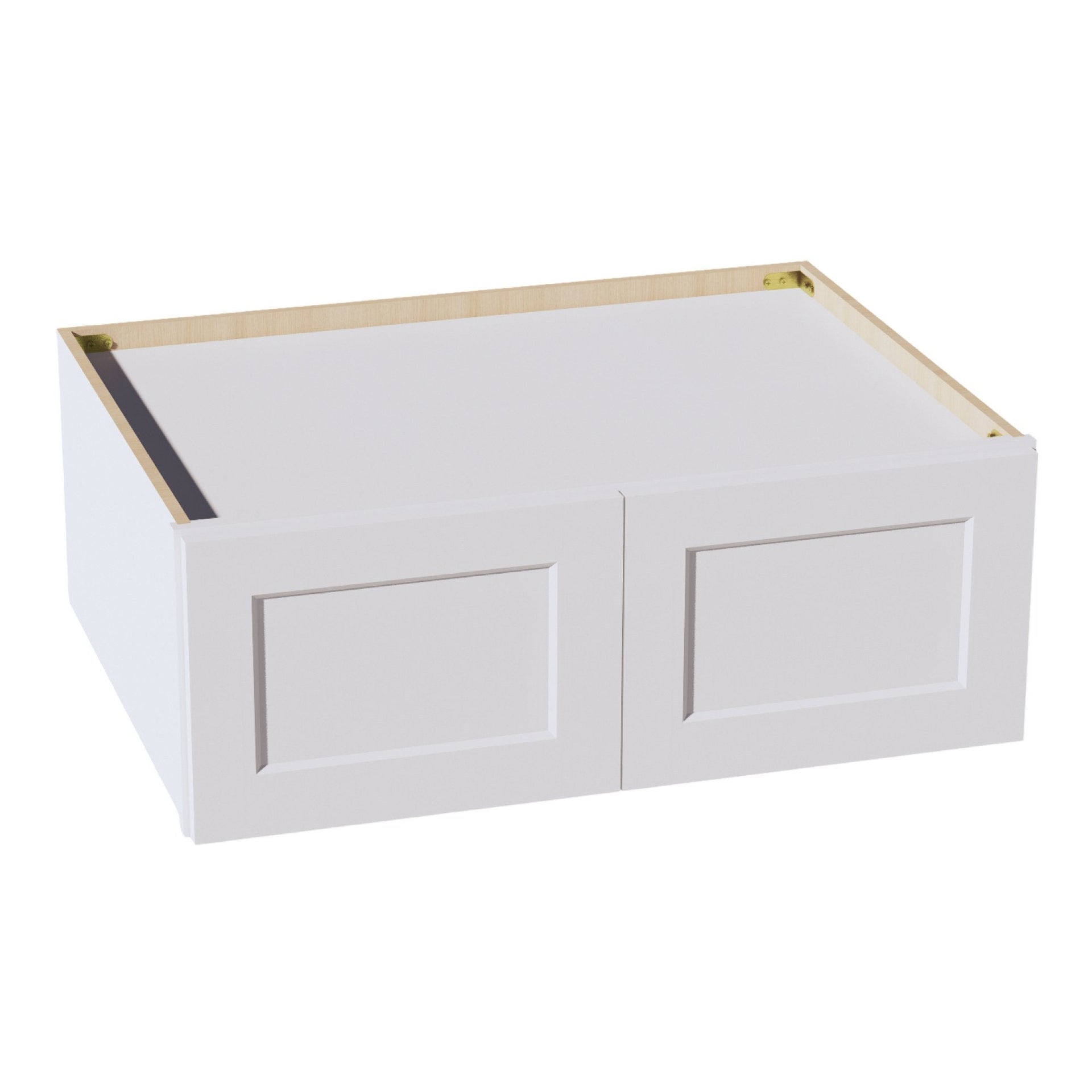 W3312-SW  Wall Cabinet 2 Doors & 2 Shelves - Shaker Style - Pure White   33"W x 12"H x 12"D
