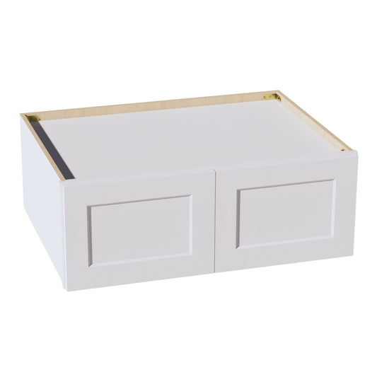 W3312-SW  Wall Cabinet 2 Doors & 2 Shelves - Shaker Style - Pure White   33"W x 12"H x 12"D