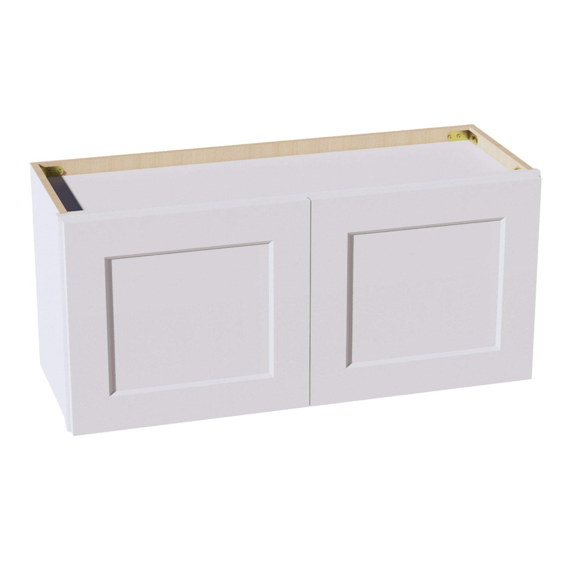 W331524-SW  Wall Cabinet 2 Doors & 2 Shelves - Shaker Style - Pure White   33"W x 15"H x 24"D