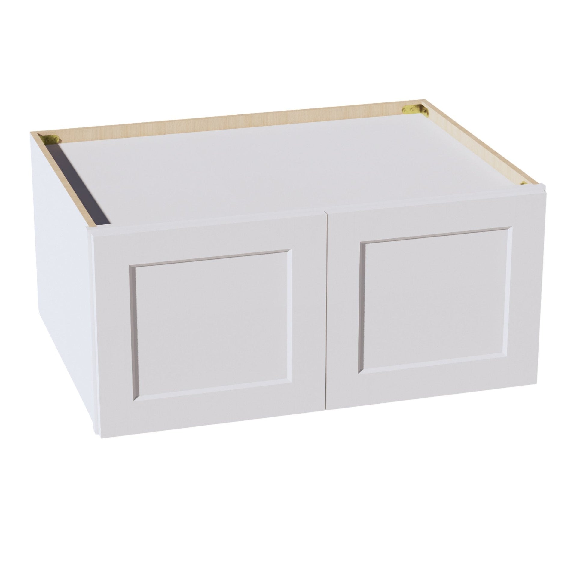 W3315-SW  Wall Cabinet 2 Doors & 2 Shelves - Shaker Style - Pure White   33"W x 15"H x 12"D