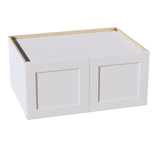 W3315-SW  Wall Cabinet 2 Doors & 2 Shelves - Shaker Style - Pure White   33"W x 15"H x 12"D