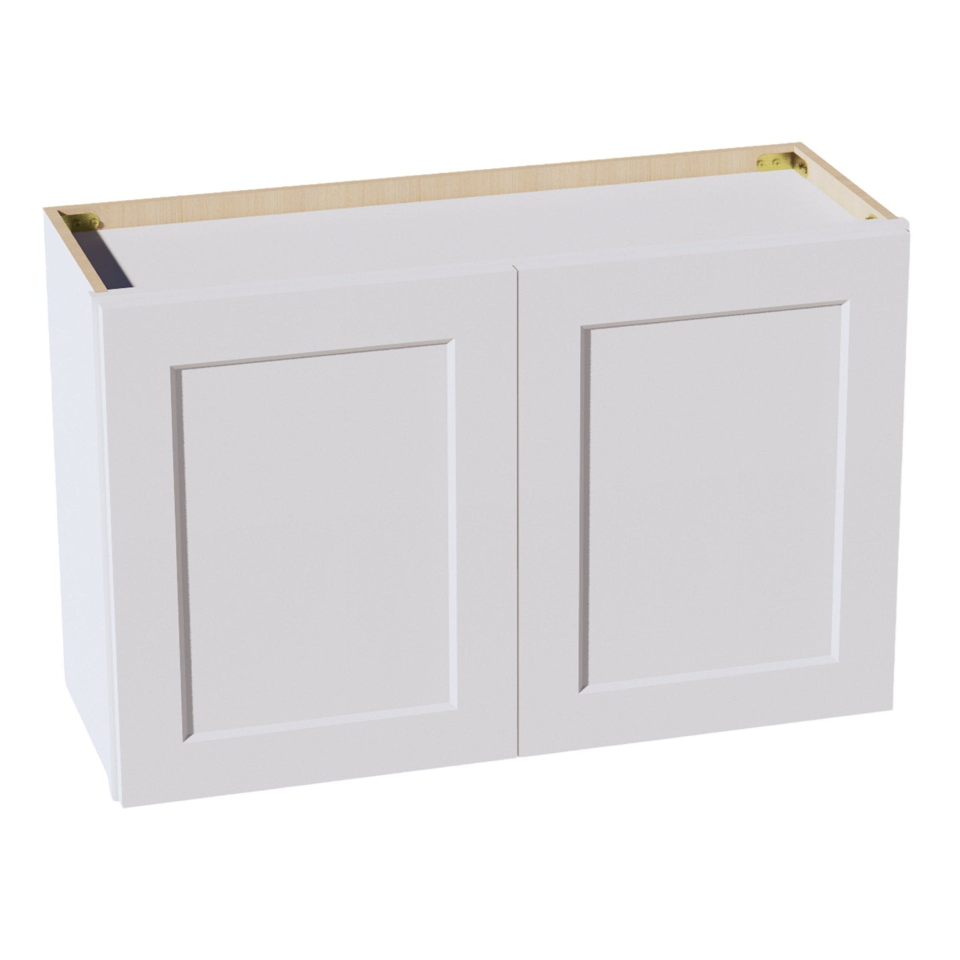 W3321-SW  Wall Cabinet 2 Doors & 2 Shelves - Shaker Style - Pure White   33"W x 21"H x 12"D