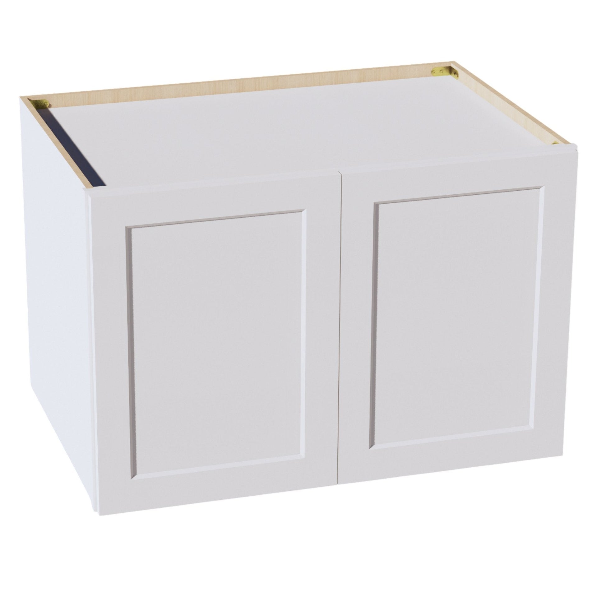 W3324-SW  Wall Cabinet 2 Doors & 2 Shelves - Shaker Style - Pure White   33"W x 24"H x 12"D