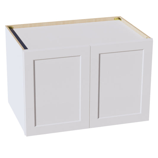 W3324-SW  Wall Cabinet 2 Doors & 2 Shelves - Shaker Style - Pure White   33"W x 24"H x 12"D