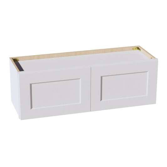 W361224-SW  Wall Cabinet 2 Doors & 2 Shelves - Shaker Style - Pure White   36"W x 12"H x 24"D