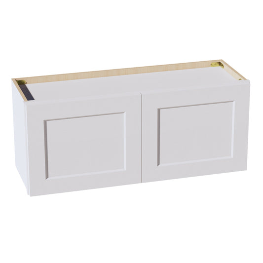 W361524-SW  Wall Cabinet 2 Doors & 2 Shelves - Shaker Style - Pure White   36"W x 15"H x 24"D