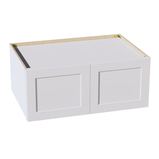 W3615-SW  Wall Cabinet 2 Doors & 2 Shelves - Shaker Style - Pure White   36"W x 15"H x 12"D