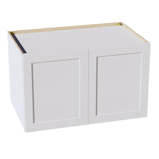 W3624-SW  Wall Cabinet 2 Doors & 2 Shelves - Shaker Style - Pure White   36"W x 24"H x 12"D