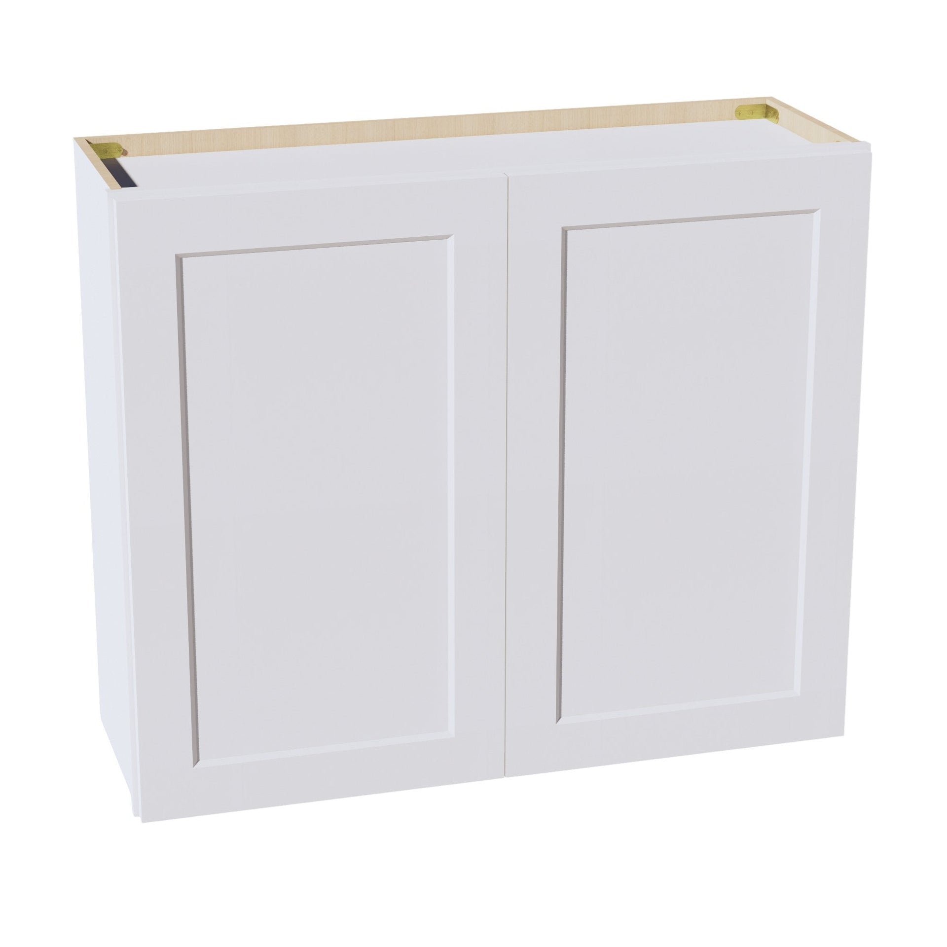W3630-SW  Wall Cabinet 2 Doors & 2 Shelves - Shaker Style - Pure White   36"W x 30"H x 12"D