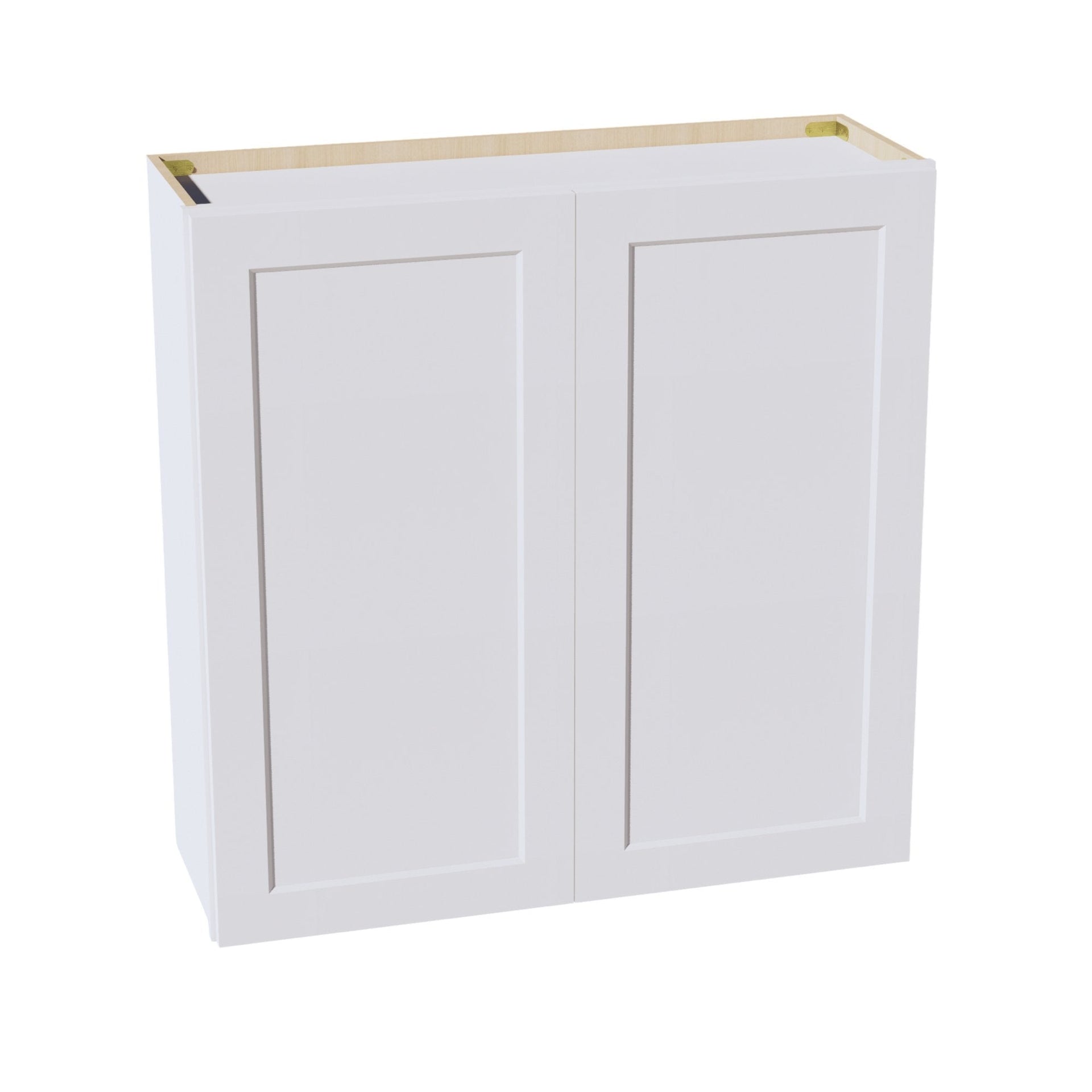 W3636-SW  Wall Cabinet 2 Doors & 2 Shelves - Shaker Style - Pure White   36"W x 36"H x 12"D