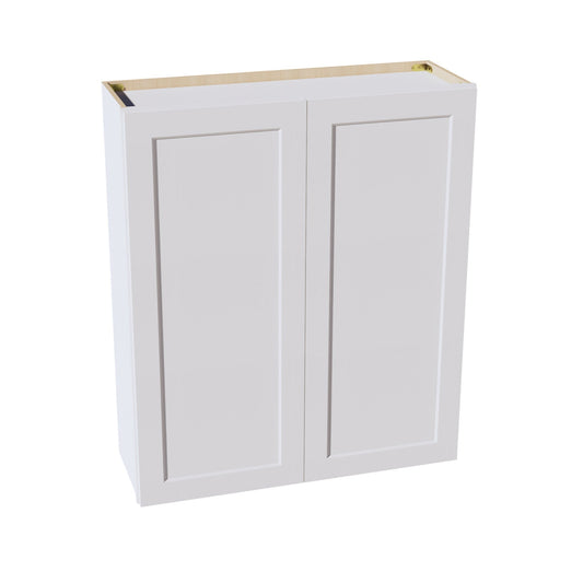 W3642-SW  Wall Cabinet 2 Doors & 2 Shelves - Shaker Style - Pure White   36"W x 42"H x 12"D