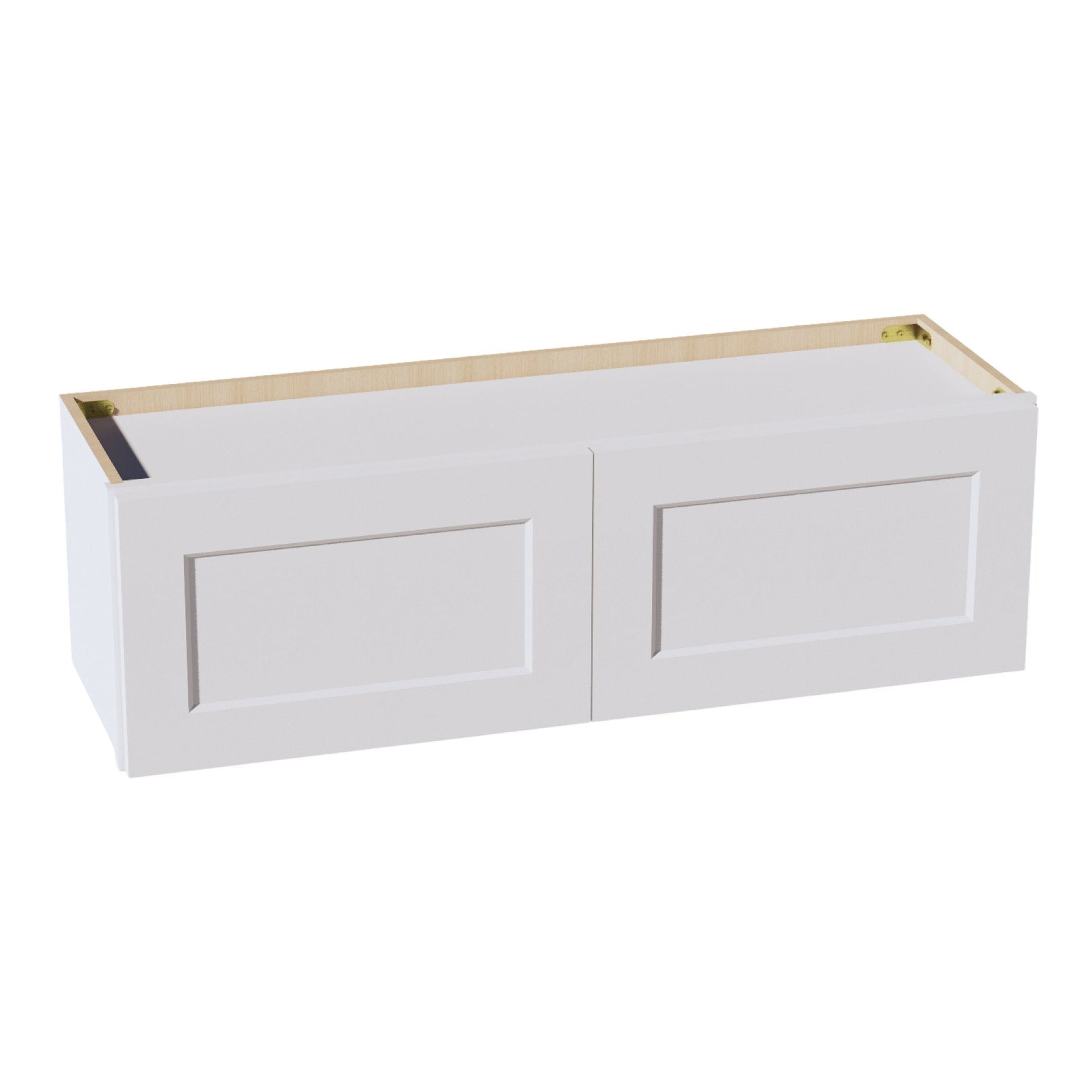 W391224-SW  Wall Cabinet 2 Doors & 2 Shelves - Shaker Style - Pure White   39"W x 12"H x 24"D