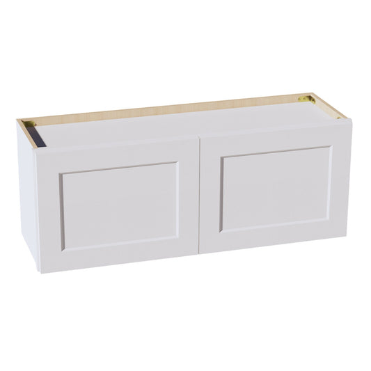 W391524-SW  Wall Cabinet 2 Doors & 2 Shelves - Shaker Style - Pure White   39"W x 15"H x 24"D