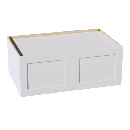 W3915-SW  Wall Cabinet 2 Doors & 2 Shelves - Shaker Style - Pure White   39"W x 15"H x 12"D