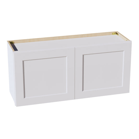 W391824-SW  Wall Cabinet 2 Doors & 2 Shelves - Shaker Style - Pure White   39"W x 18"H x 24"D