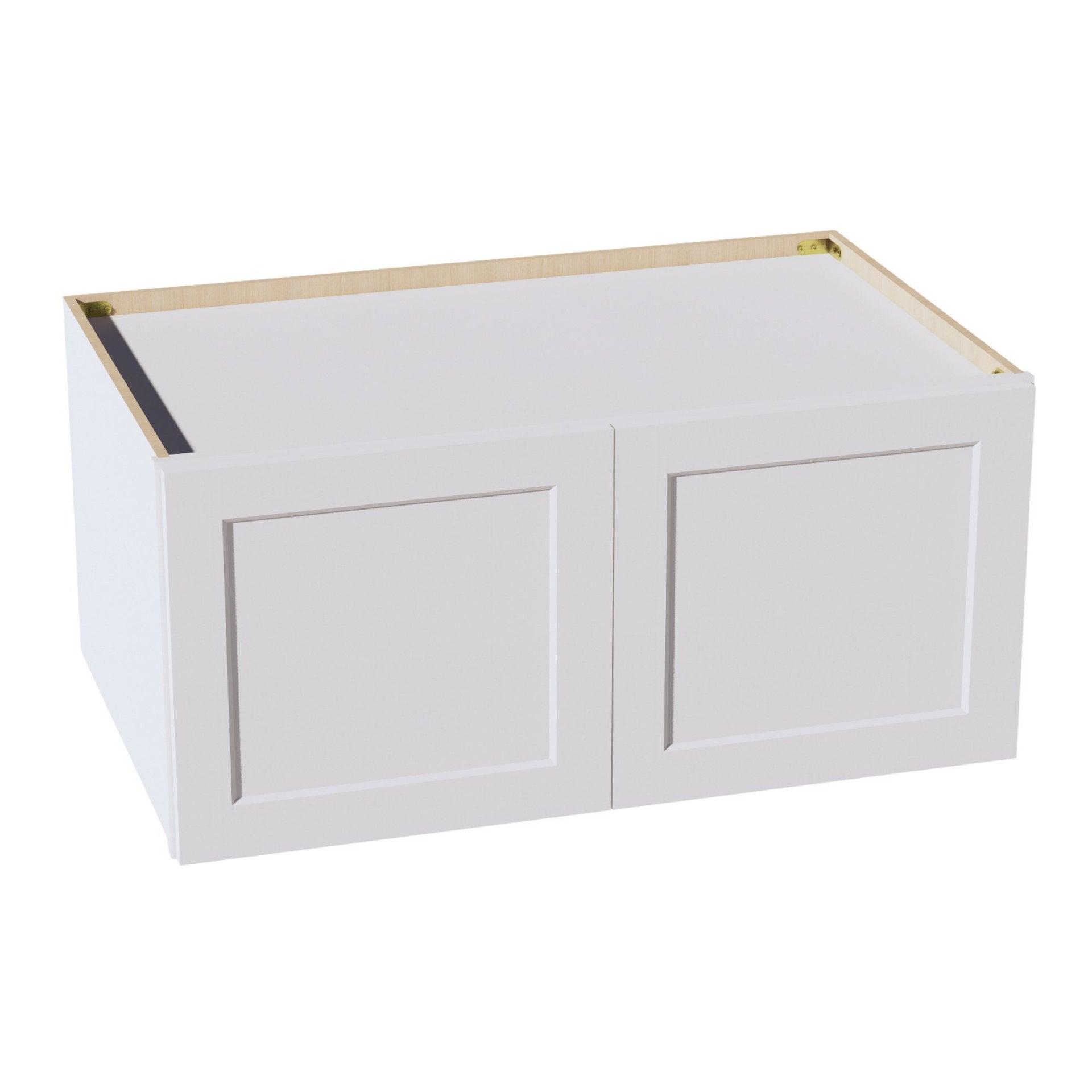 W3918-SW  Wall Cabinet 2 Doors & 2 Shelves - Shaker Style - Pure White   39"W x 18"H x 12"D
