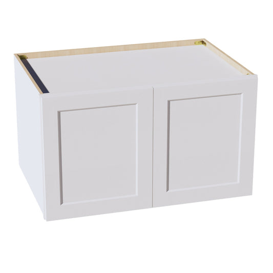 W3924-SW  Wall Cabinet 2 Doors & 2 Shelves - Shaker Style - Pure White   39"W x 24"H x 12"D