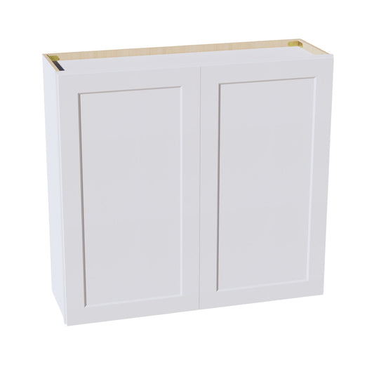 W3936-SW  Wall Cabinet 2 Doors & 2 Shelves - Shaker Style - Pure White   39"W x 36"H x 12"D