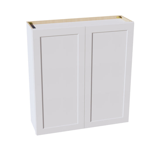 W3942-SW  Wall Cabinet 2 Doors & 2 Shelves - Shaker Style - Pure White   39"W x 36"H x 12"D