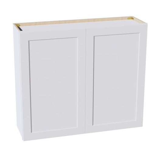 W4236-SW  Wall Cabinet 2 Doors & 2 Shelves - Shaker Style - Pure White   42"W x 36"H x 12"D