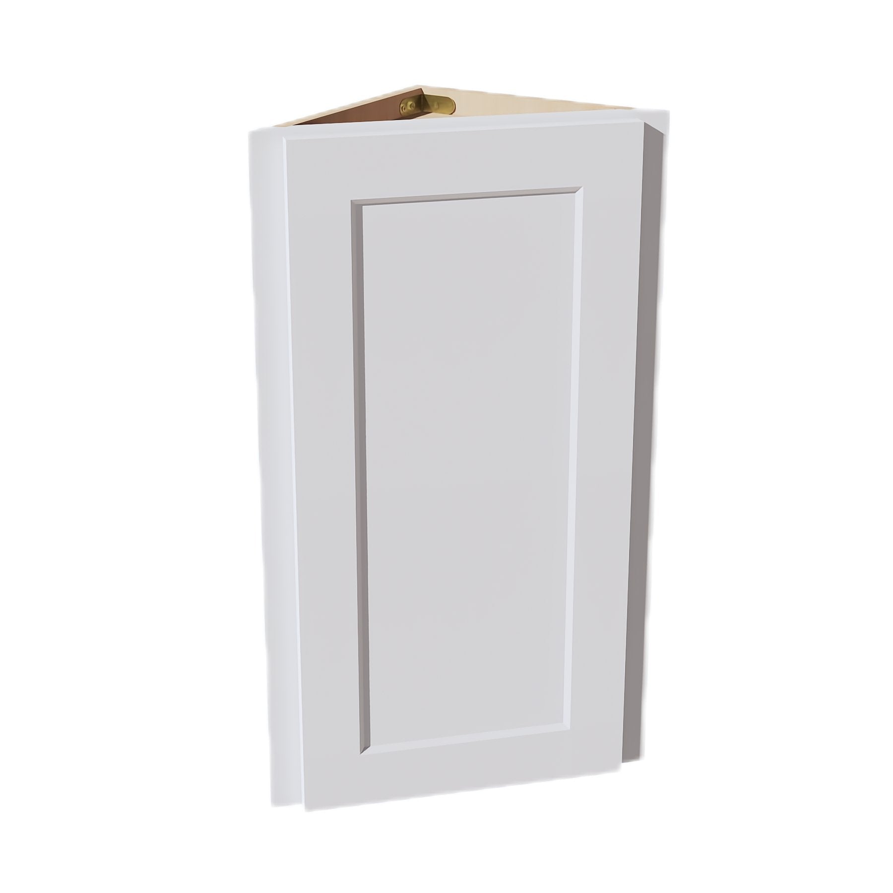 WAE1230-SW  Wall Angle End Cabinet 1 Door & 2 Shelves - Shaker Style - Pure White   12"W x 30"H x 12"D