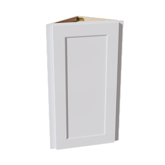 WAE1230-SW  Wall Angle End Cabinet 1 Door & 2 Shelves - Shaker Style - Pure White   12"W x 30"H x 12"D