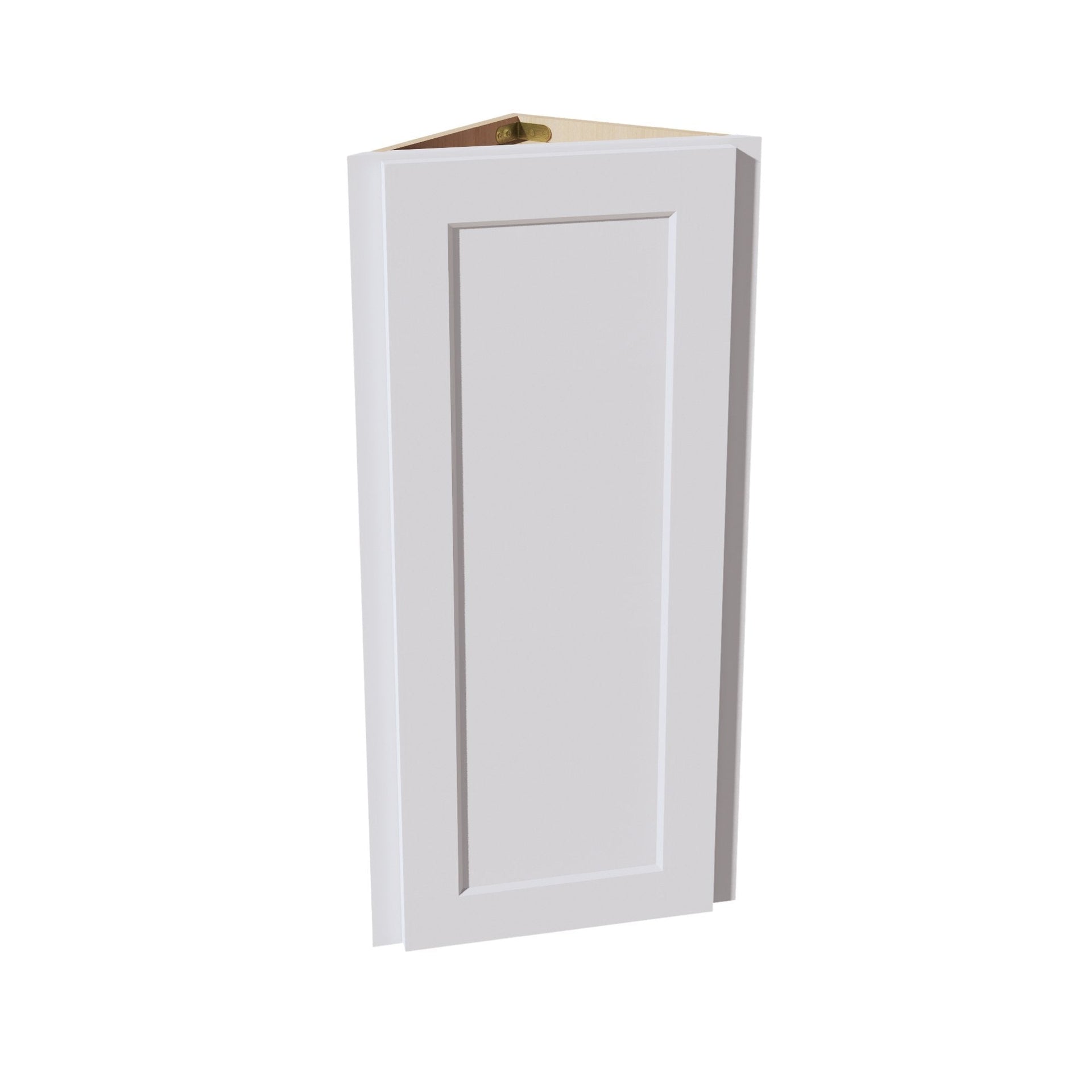 WAE1236-SW  Wall Angle End Cabinet 1 Door & 2 Shelves - Shaker Style - Pure White   12"W x 36"H x 12"D