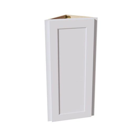 WAE1236-SW  Wall Angle End Cabinet 1 Door & 2 Shelves - Shaker Style - Pure White   12"W x 36"H x 12"D
