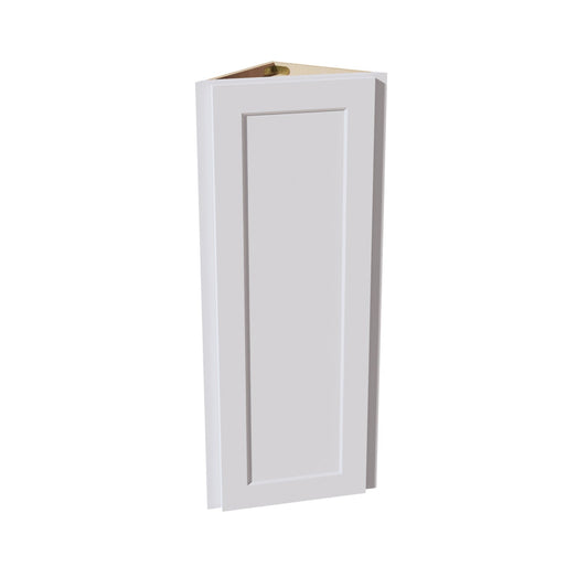 WAE1242-SW  Wall Angle End Cabinet 1 Door & 2 Shelves - Shaker Style - Pure White   12"W x 42"H x 12"D