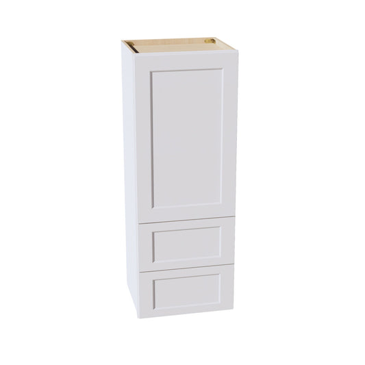 WD1848-SW  Diagonal Wall Corner Cabinet 1 Door & 2 Shelves - Shaker Style - Pure White   18'W x 48"H x 15"D
