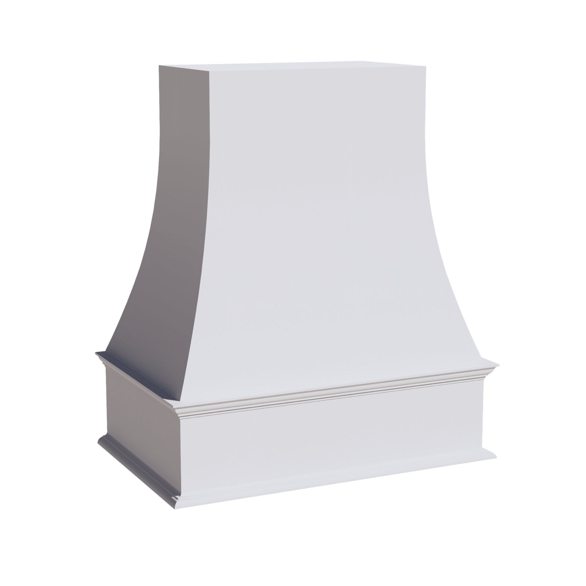 WRH3036-SW  Wood Wall Mounted Range Hood - Shaker Style - Pure White   30"W x 36"H x 20-1/2"D