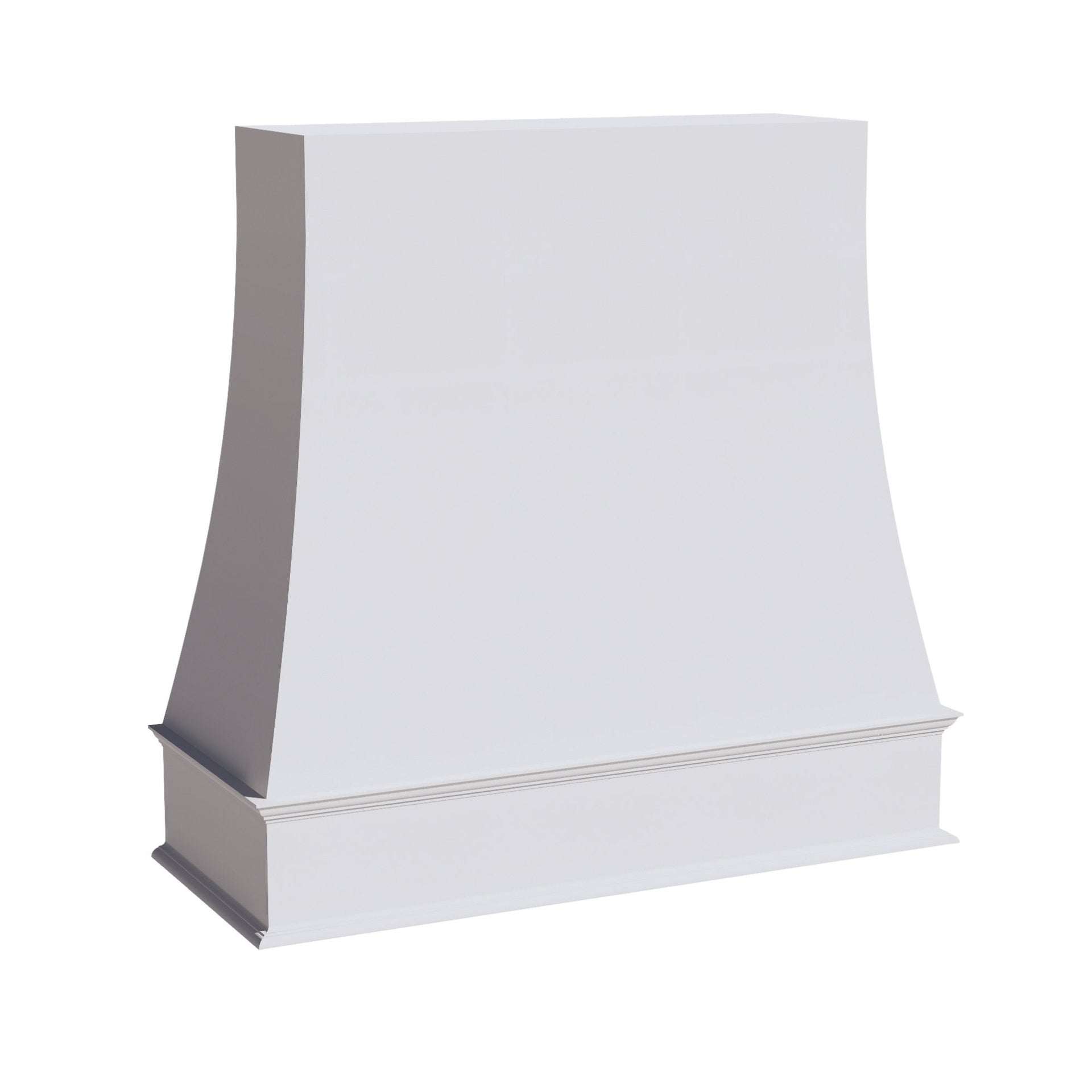 WRH4848-SW  Wood Wall Mounted Range Hood - Shaker Style - Pure White   48"W x 48"H x 20-1/2"D